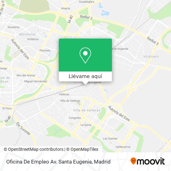 Mapa Oficina De Empleo Av. Santa Eugenia