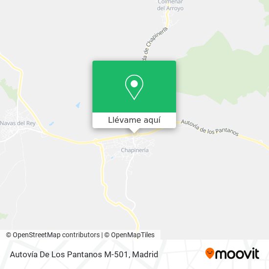 Mapa Autovía De Los Pantanos M-501