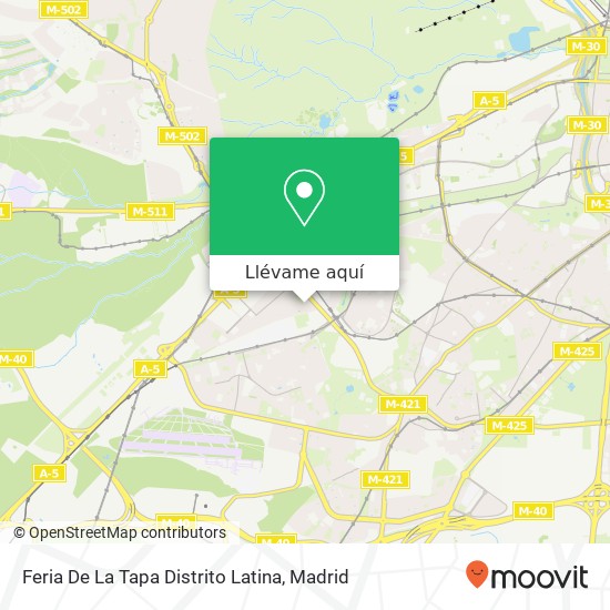 Mapa Feria De La Tapa Distrito Latina