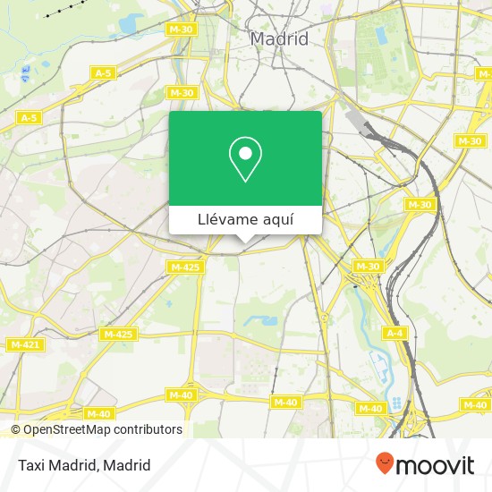 Mapa Taxi Madrid