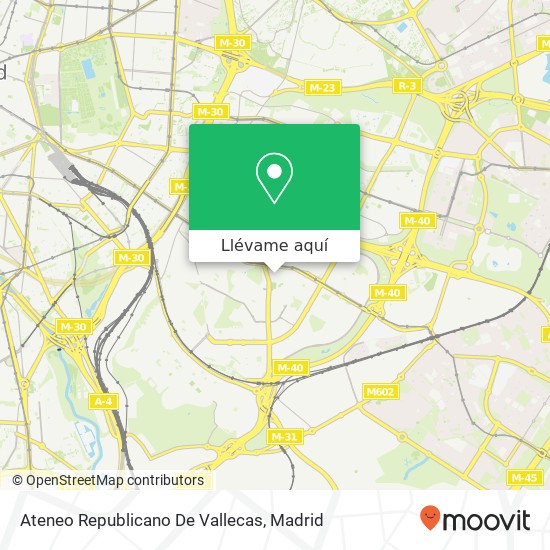 Mapa Ateneo Republicano De Vallecas