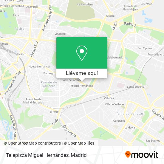 Mapa Telepizza Miguel Hernández