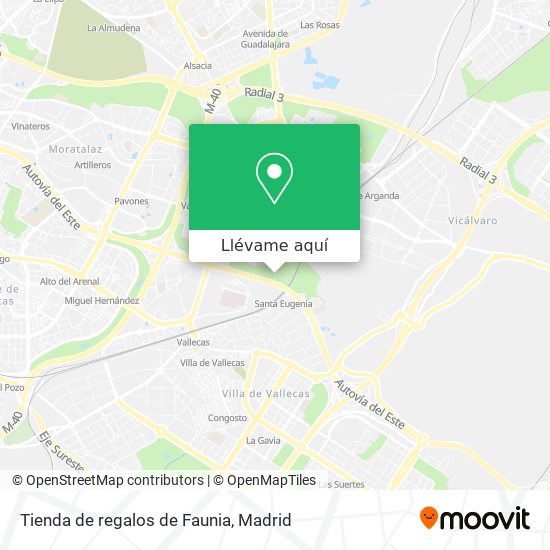 Mapa Tienda de regalos de Faunia