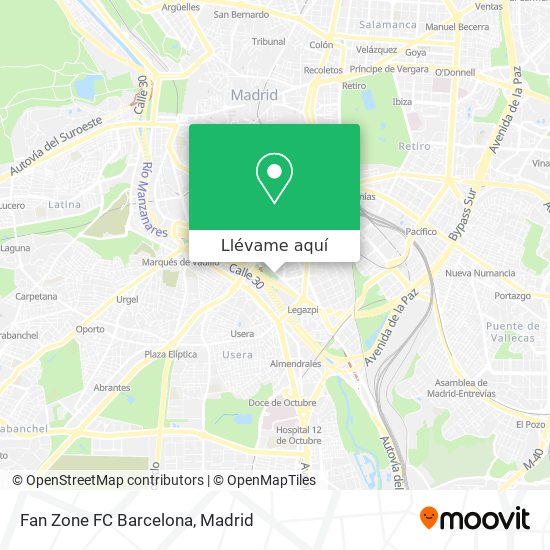 Mapa Fan Zone FC Barcelona