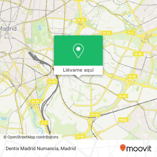 Mapa Dentix Madrid Numancia