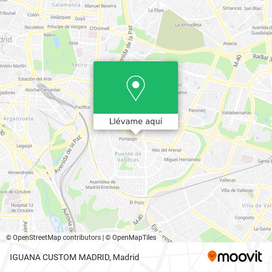 Mapa IGUANA CUSTOM MADRID
