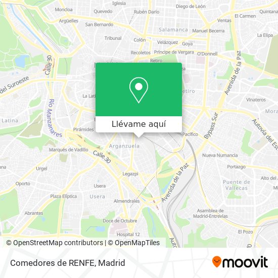 Mapa Comedores de RENFE