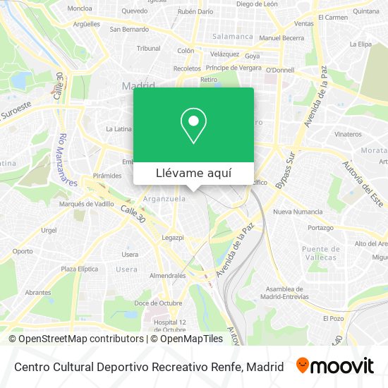 Mapa Centro Cultural Deportivo Recreativo Renfe