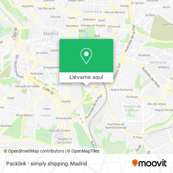 Mapa Packlink - simply shipping