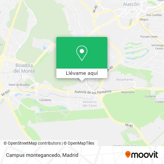 Mapa Campus montegancedo