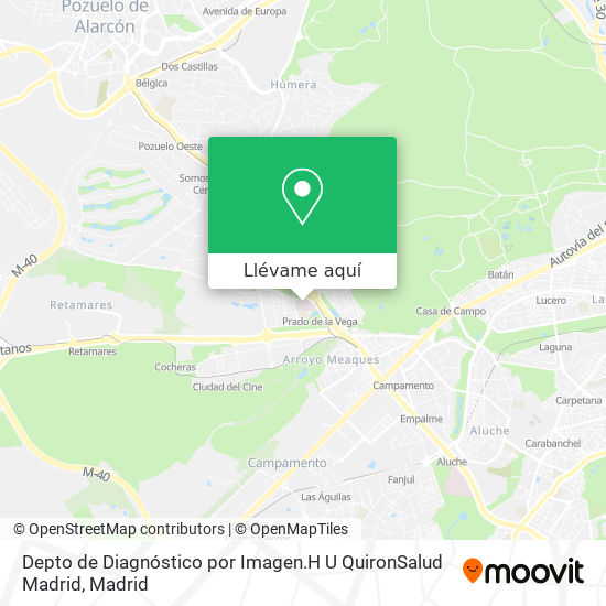 Mapa Depto de Diagnóstico por Imagen.H U QuironSalud Madrid