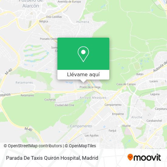 Mapa Parada De Taxis Quirón Hospital