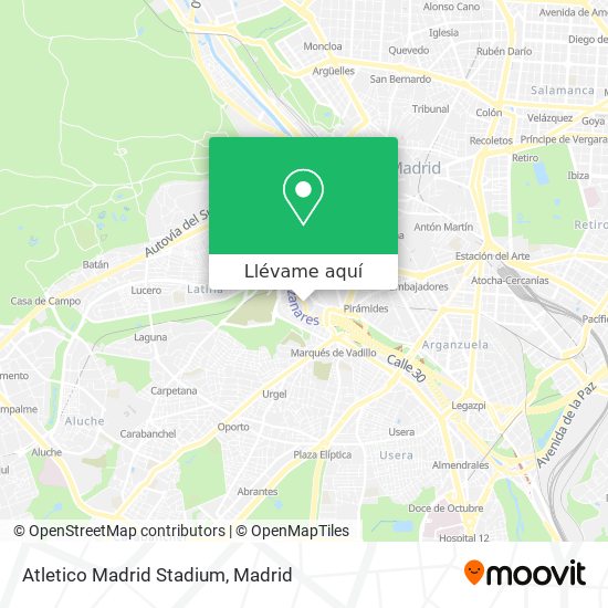 Mapa Atletico Madrid Stadium