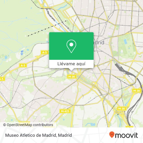 Mapa Museo Atletico de Madrid