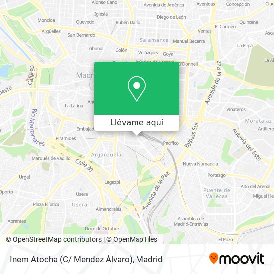 Mapa Inem Atocha (C/ Mendez Álvaro)