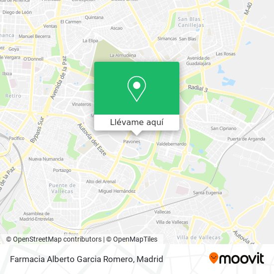 Mapa Farmacia Alberto Garcia Romero