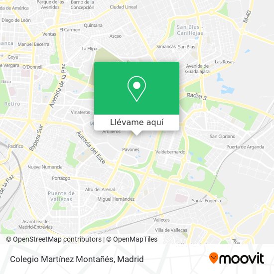 Mapa Colegio Martínez Montañés