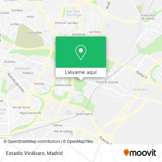 Mapa Estadio Vicálvaro