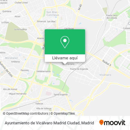 Mapa Ayuntamiento de Vicálvaro Madrid Ciudad