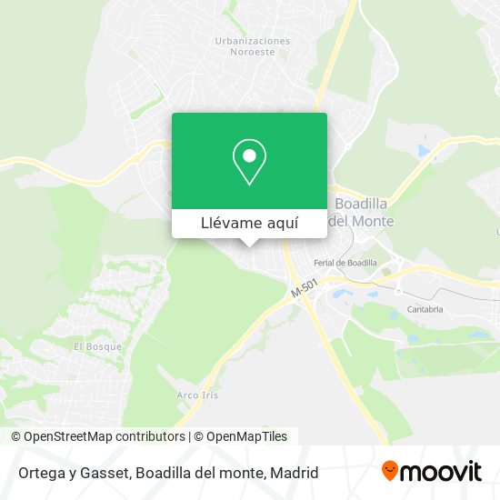 Mapa Ortega y Gasset, Boadilla del monte