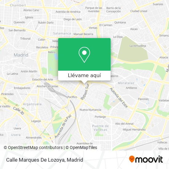 Mapa Calle Marques De Lozoya