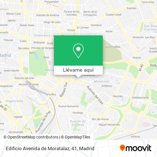 Mapa Edificio Avenida de Moratalaz, 41