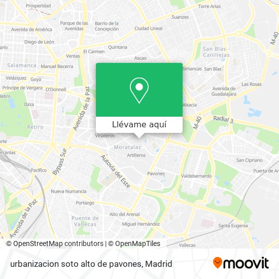 Mapa urbanizacion soto alto de pavones