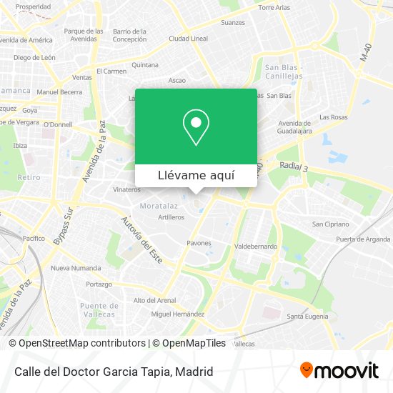 Mapa Calle del Doctor Garcia Tapia