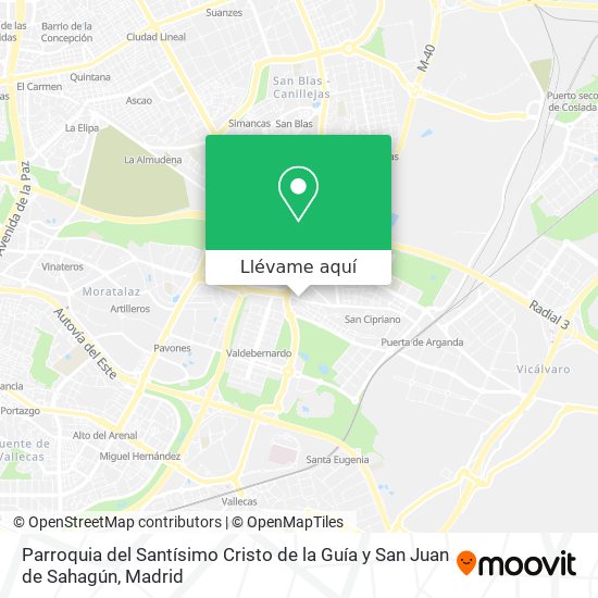 Mapa Parroquia del Santísimo Cristo de la Guía y San Juan de Sahagún