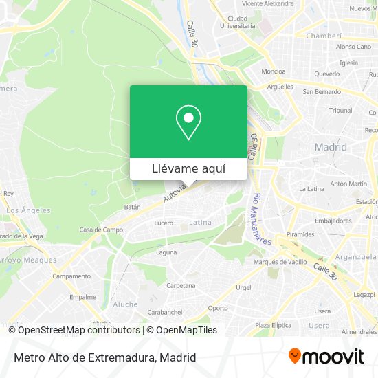 Mapa Metro Alto de Extremadura