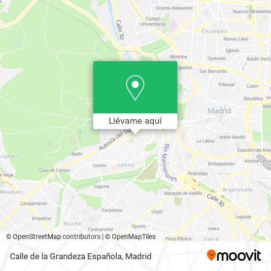 Mapa Calle de la Grandeza Española