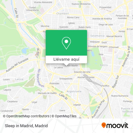 Mapa Sleep in Madrid