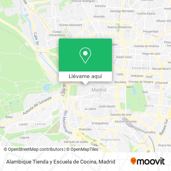 Mapa Alambique Tienda y Escuela de Cocina