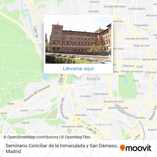 Mapa Seminario Conciliar de la Inmaculada y San Dámaso