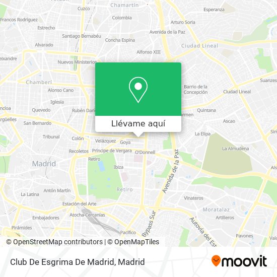 Mapa Club De Esgrima De Madrid