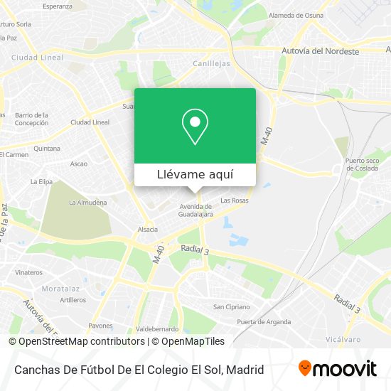 Mapa Canchas De Fútbol De El Colegio El Sol