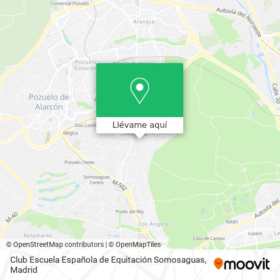 Mapa Club Escuela Española de Equitación Somosaguas