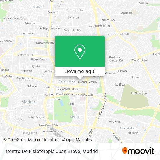 Mapa Centro De Fisioterapia Juan Bravo