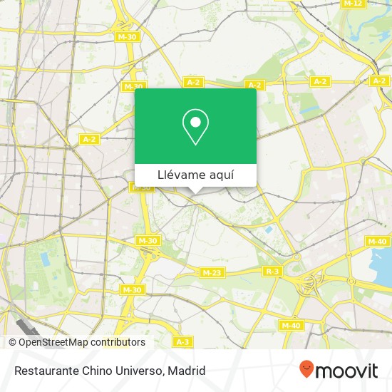 Mapa Restaurante Chino Universo