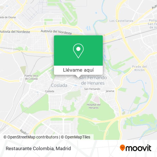 Mapa Restaurante Colombia