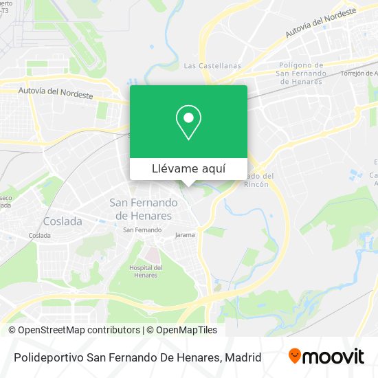 Mapa Polideportivo San Fernando De Henares