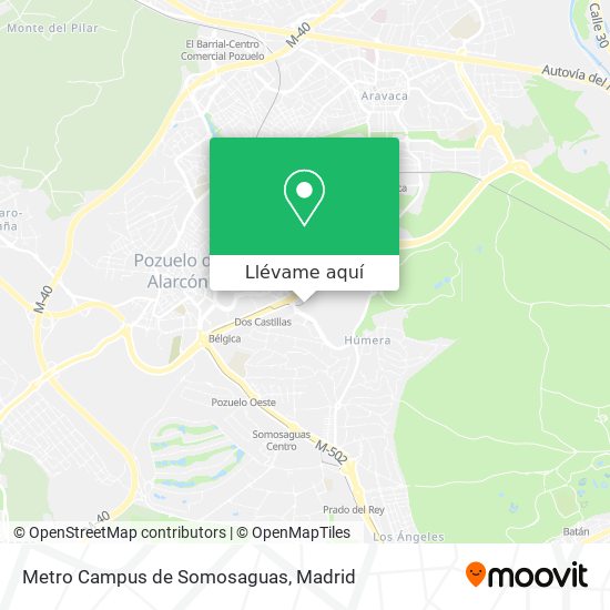 Mapa Metro Campus de Somosaguas