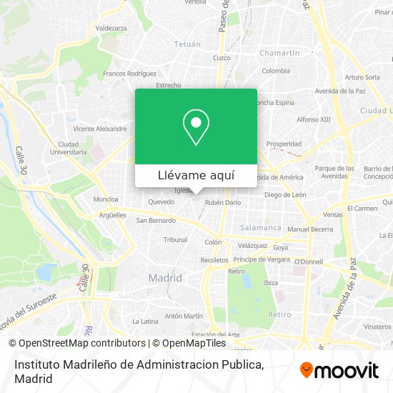 Mapa Instituto Madrileño de Administracion Publica