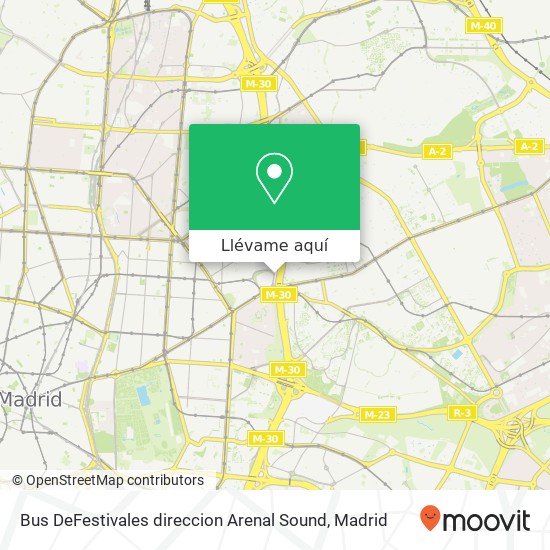 Mapa Bus DeFestivales direccion Arenal Sound