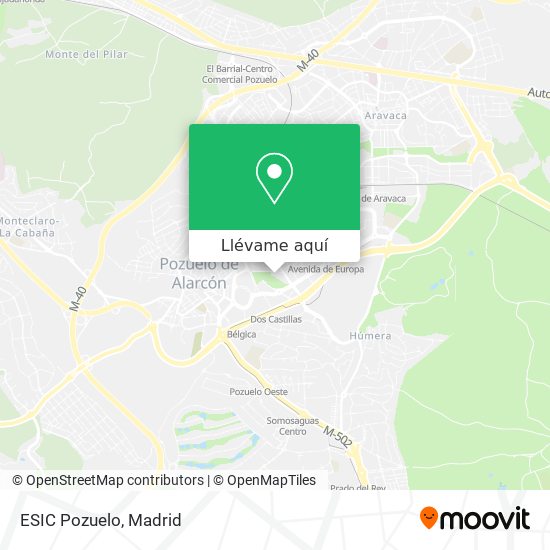 Mapa ESIC Pozuelo