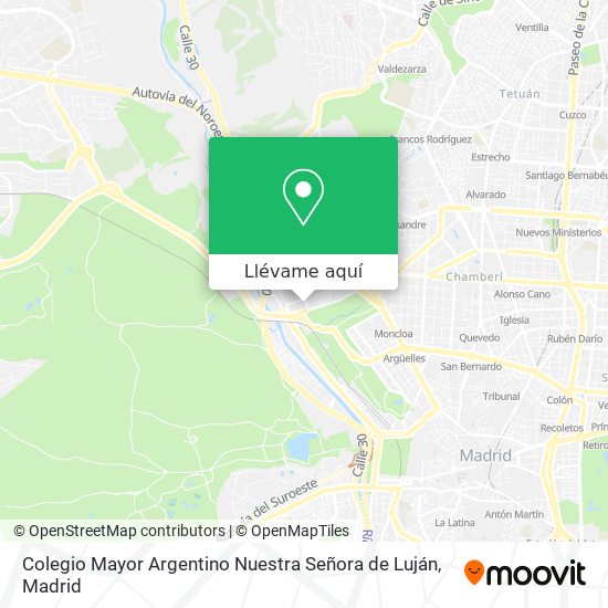 Mapa Colegio Mayor Argentino Nuestra Señora de Luján