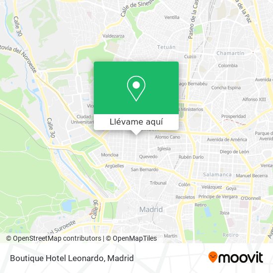 Mapa Boutique Hotel Leonardo