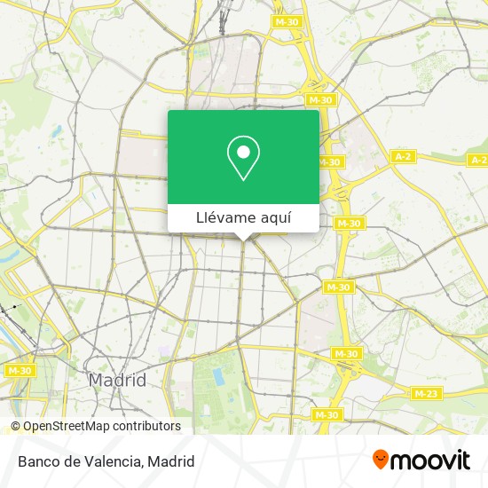 Mapa Banco de Valencia