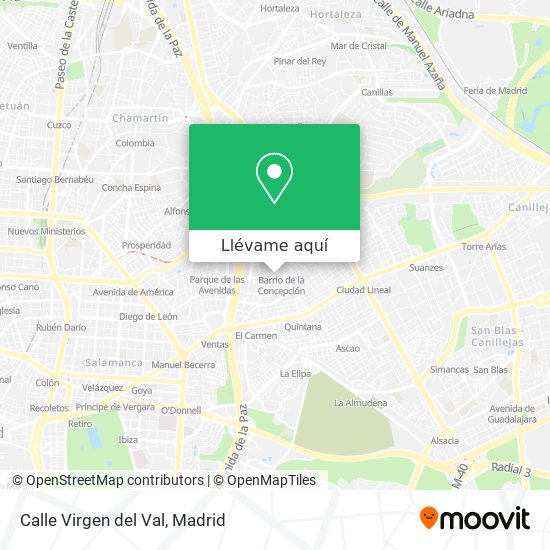 Mapa Calle Virgen del Val