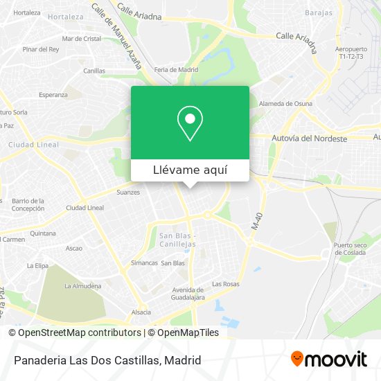 Mapa Panaderia Las Dos Castillas